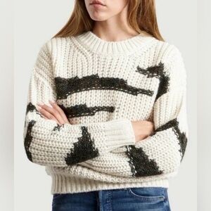 Ba&sh Size 2 (US 8 ) • Cacilie Lady Pullover Knit Sweater Wool/Alpaca Blend.